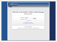 Semkhor Online Content Manager Login Screen Semkhor Online Content Manager Login Screen