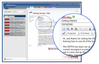 Editing a blog page within the Semkhor Online Manager. Editing a blog page within the Semkhor Online Manager.